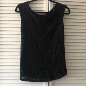 Banana Republic black lace tank top - size M